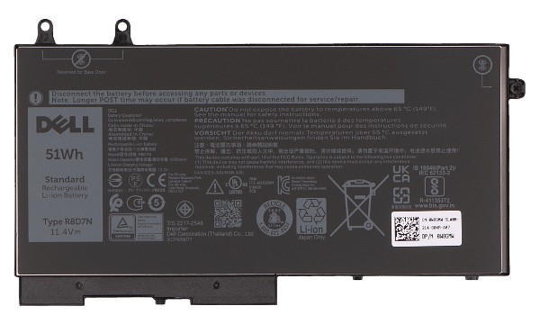 451-BCQZ Batteri (3 Celler)