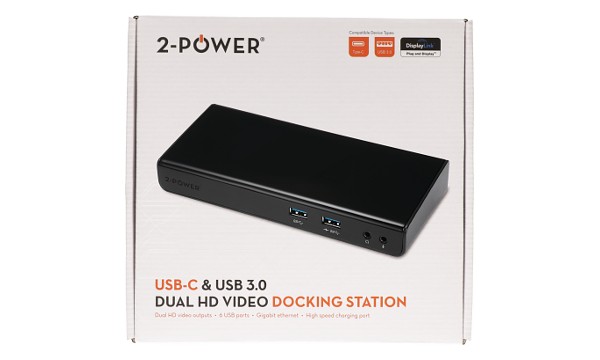 H82WW USB-C og USB 3.0 dock med dobbelt display