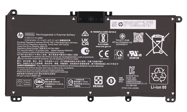 HSTNN-DB9Y Batteri (3 Celler)